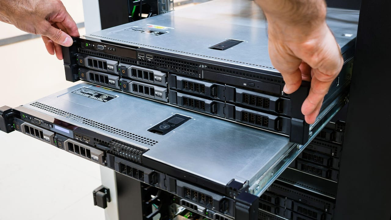 Rack server in a data center